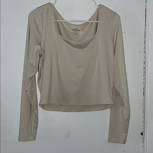 Women's Cream Hollister Long Sleeve Top